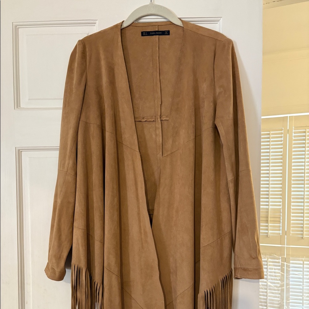 Faux suede fringe jacket boho, festival, western